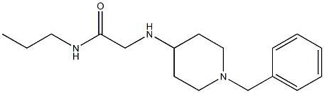 2-[(1-benzylpiperidin-4-yl)amino]-N-propylacetamide Struktur