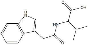 2-[(1H-indol-3-ylacetyl)amino]-3-methylbutanoic acid Struktur