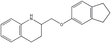 2-[(2,3-dihydro-1H-inden-5-yloxy)methyl]-1,2,3,4-tetrahydroquinoline Struktur