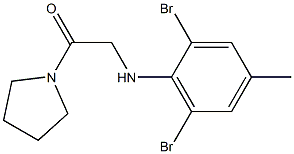 2-[(2,6-dibromo-4-methylphenyl)amino]-1-(pyrrolidin-1-yl)ethan-1-one Struktur