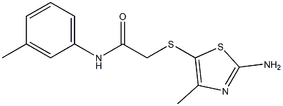 2-[(2-amino-4-methyl-1,3-thiazol-5-yl)thio]-N-(3-methylphenyl)acetamide Struktur