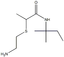 2-[(2-aminoethyl)sulfanyl]-N-(2-methylbutan-2-yl)propanamide Struktur