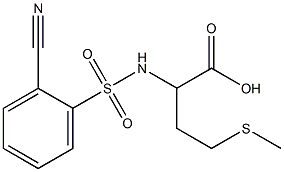 2-[(2-cyanobenzene)sulfonamido]-4-(methylsulfanyl)butanoic acid Struktur