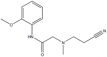 2-[(2-cyanoethyl)(methyl)amino]-N-(2-methoxyphenyl)acetamide Struktur