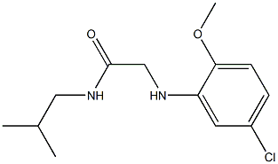 2-[(5-chloro-2-methoxyphenyl)amino]-N-(2-methylpropyl)acetamide Struktur