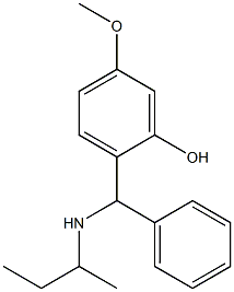 2-[(butan-2-ylamino)(phenyl)methyl]-5-methoxyphenol Struktur