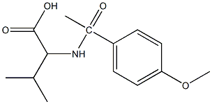 2-[1-(4-methoxyphenyl)acetamido]-3-methylbutanoic acid Struktur