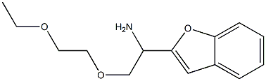 2-[1-amino-2-(2-ethoxyethoxy)ethyl]-1-benzofuran Struktur