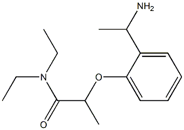 2-[2-(1-aminoethyl)phenoxy]-N,N-diethylpropanamide Struktur