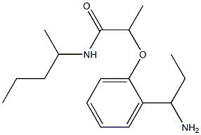 2-[2-(1-aminopropyl)phenoxy]-N-(pentan-2-yl)propanamide Struktur