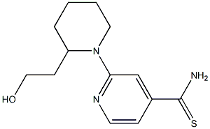 2-[2-(2-hydroxyethyl)piperidin-1-yl]pyridine-4-carbothioamide Struktur