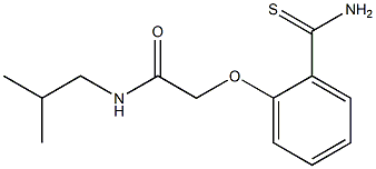 2-[2-(aminocarbonothioyl)phenoxy]-N-isobutylacetamide Struktur