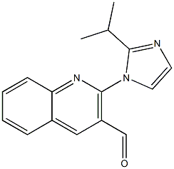 2-[2-(propan-2-yl)-1H-imidazol-1-yl]quinoline-3-carbaldehyde Struktur