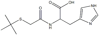 2-[2-(tert-butylsulfanyl)acetamido]-3-(1H-imidazol-4-yl)propanoic acid Struktur