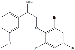 2-[2-amino-2-(3-methoxyphenyl)ethoxy]-1,3,5-tribromobenzene Struktur