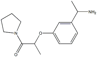 2-[3-(1-aminoethyl)phenoxy]-1-(pyrrolidin-1-yl)propan-1-one Struktur