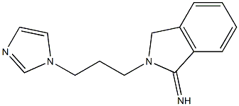 2-[3-(1H-imidazol-1-yl)propyl]-2,3-dihydro-1H-isoindol-1-imine Struktur