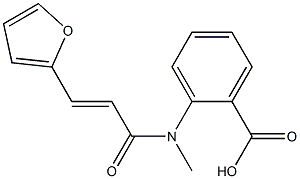 2-[3-(furan-2-yl)-N-methylprop-2-enamido]benzoic acid Struktur