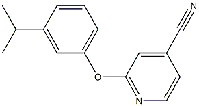 2-[3-(propan-2-yl)phenoxy]pyridine-4-carbonitrile Struktur