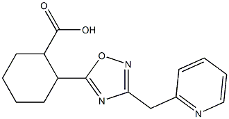 2-[3-(pyridin-2-ylmethyl)-1,2,4-oxadiazol-5-yl]cyclohexane-1-carboxylic acid Struktur