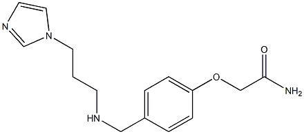 2-[4-({[3-(1H-imidazol-1-yl)propyl]amino}methyl)phenoxy]acetamide Struktur