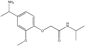 2-[4-(1-aminoethyl)-2-methoxyphenoxy]-N-isopropylacetamide Struktur