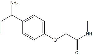 2-[4-(1-aminopropyl)phenoxy]-N-methylacetamide Struktur