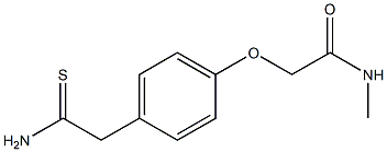 2-[4-(2-amino-2-thioxoethyl)phenoxy]-N-methylacetamide Struktur