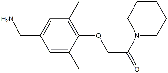 2-[4-(aminomethyl)-2,6-dimethylphenoxy]-1-(piperidin-1-yl)ethan-1-one Struktur