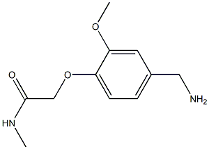 2-[4-(aminomethyl)-2-methoxyphenoxy]-N-methylacetamide Struktur