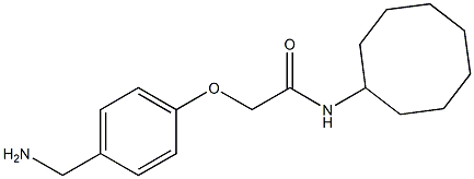 2-[4-(aminomethyl)phenoxy]-N-cyclooctylacetamide Struktur