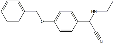 2-[4-(benzyloxy)phenyl]-2-(ethylamino)acetonitrile Struktur