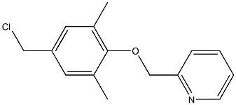 2-[4-(chloromethyl)-2,6-dimethylphenoxymethyl]pyridine Struktur