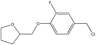 2-[4-(chloromethyl)-2-fluorophenoxymethyl]oxolane Struktur