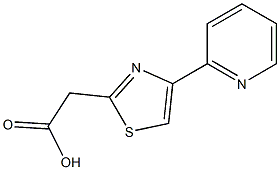 2-[4-(pyridin-2-yl)-1,3-thiazol-2-yl]acetic acid Struktur