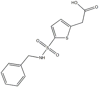 2-[5-(benzylsulfamoyl)thiophen-2-yl]acetic acid Struktur