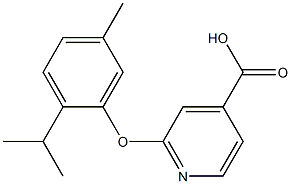 2-[5-methyl-2-(propan-2-yl)phenoxy]pyridine-4-carboxylic acid Struktur