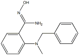 2-[benzyl(methyl)amino]-N'-hydroxybenzene-1-carboximidamide Struktur