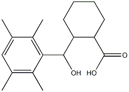 2-[hydroxy(2,3,5,6-tetramethylphenyl)methyl]cyclohexane-1-carboxylic acid Struktur