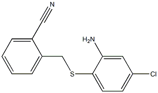 2-{[(2-amino-4-chlorophenyl)sulfanyl]methyl}benzonitrile Struktur