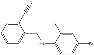 2-{[(4-bromo-2-fluorophenyl)amino]methyl}benzonitrile Struktur