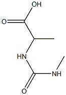 2-{[(methylamino)carbonyl]amino}propanoic acid Struktur