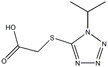 2-{[1-(propan-2-yl)-1H-1,2,3,4-tetrazol-5-yl]sulfanyl}acetic acid Struktur