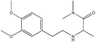 2-{[2-(3,4-dimethoxyphenyl)ethyl]amino}-N,N-dimethylpropanamide Struktur