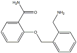 2-{[2-(aminomethyl)phenyl]methoxy}benzamide Struktur