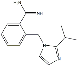 2-{[2-(propan-2-yl)-1H-imidazol-1-yl]methyl}benzene-1-carboximidamide Struktur