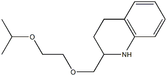 2-{[2-(propan-2-yloxy)ethoxy]methyl}-1,2,3,4-tetrahydroquinoline Struktur