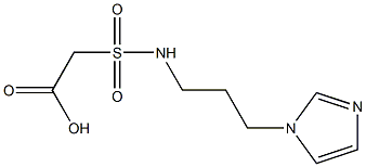 2-{[3-(1H-imidazol-1-yl)propyl]sulfamoyl}acetic acid Struktur