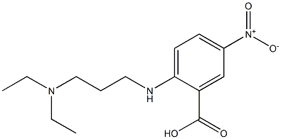 2-{[3-(diethylamino)propyl]amino}-5-nitrobenzoic acid Struktur