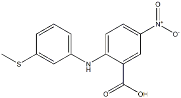 2-{[3-(methylsulfanyl)phenyl]amino}-5-nitrobenzoic acid Struktur